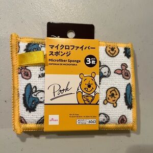 Daiso Character Microfiber Sponge Set with Yellow Trim